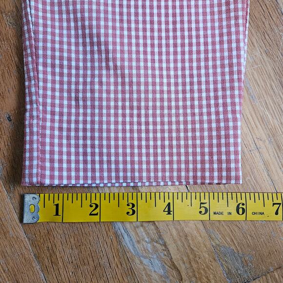 A New Day Coral White Gingham Slim Ankle‎ Pants 8 Officewear - Picture 8 of 10